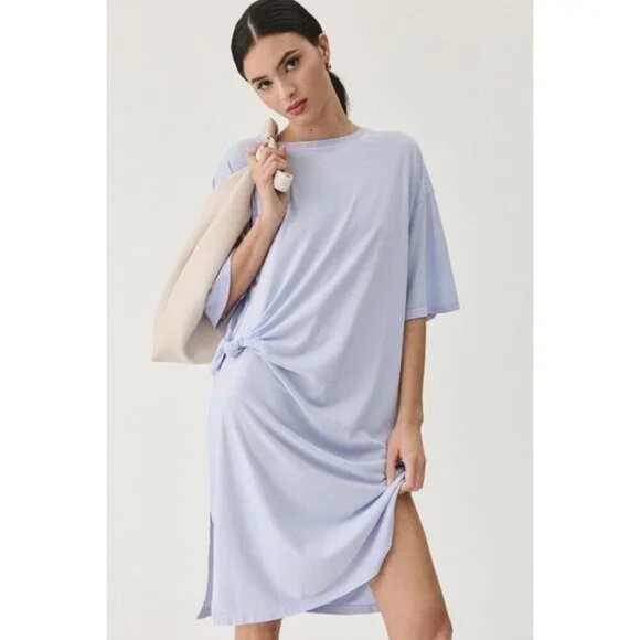 Anthropologie Daily Practice Twist Front Oversized T-Shirt Dress - Picture 1 of 6